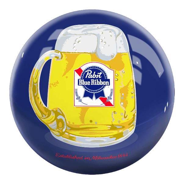 OnTheBallBowling Pabst Beer Mug Ball