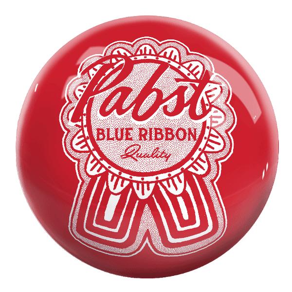 OnTheBallBowling Pabst Classic Ribbon Ball Red