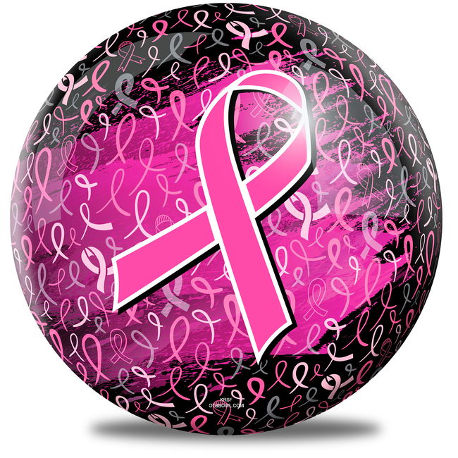 OnTheBallBowling Pink Ribbon Ball