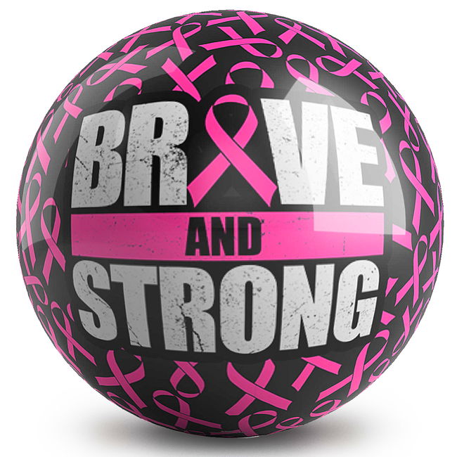 OnTheBallBowling Pink Ribbon Brave Ball