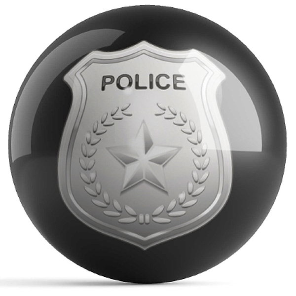 OnTheBallBowling Police Dept Shield Black