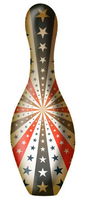 OnTheBallBowling Proud American Bowling Pin BACK Image