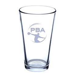 PBA Official Laser Etched Pint Glass