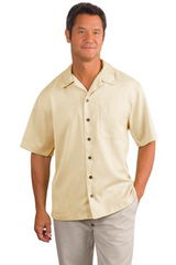 PopularBowling Apparel: Port Authority Mens Easy Care Camp Shirt Ivory