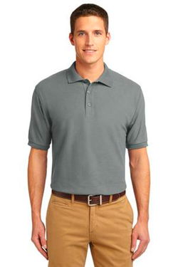 Port Authority Mens Silk Touch Polo Shirt Cool Grey