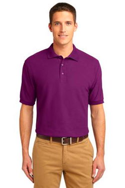 Port Authority Mens Silk Touch Polo Shirt Deep Berry