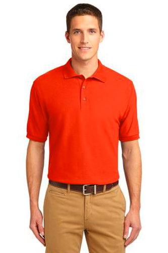 Port Authority Mens Silk Touch Polo Shirt Orange