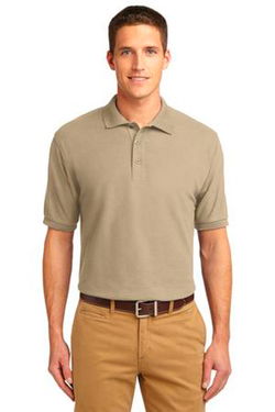 Port Authority Mens Silk Touch Polo Shirt Stone