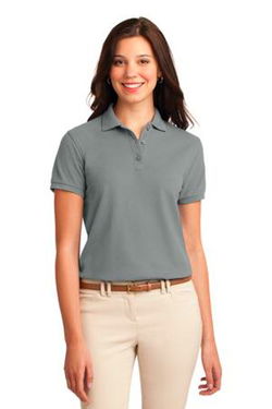Port Authority Womens Silk Touch Polo Shirt Cool Grey