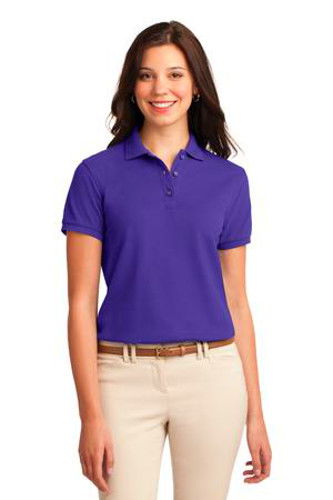 Port Authority Womens Silk Touch Polo Shirt Purple