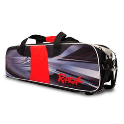 Radical Dye-Sub Triple Tote/Roller Black/Red Bowling Bags