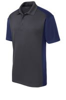 Sport-Tek Mens Colorblock Micropique Sport-Wick Polo Grey/Navy ALT Image