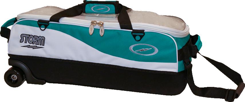 Storm 3 Ball Travel Tote Pro White/Teal + Free Shipping