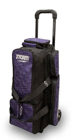 Storm Rolling Thunder 3 Ball Roller Abstract Purple Bowling Bags