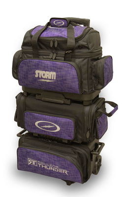 Storm Rolling Thunder 6 Ball Roller Abstract Purple Bowling Bags
