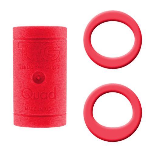 Turbo Grips Quad Soft Power Lift/Oval Mesh Insert Red