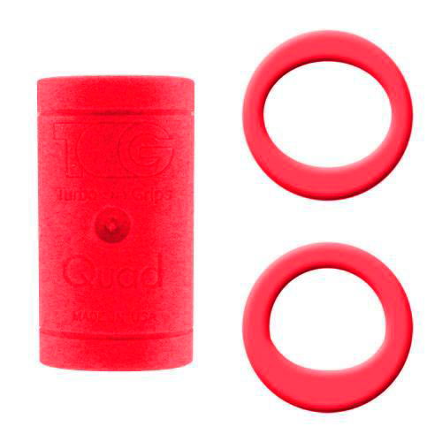 Turbo Grips Quad Soft Power Lift/Oval Mesh Insert Red