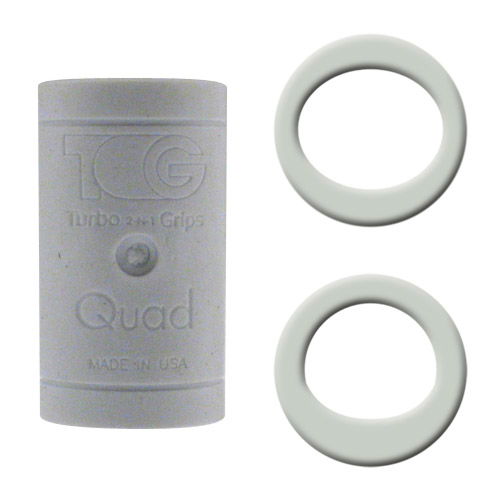 Turbo Grips Quad Soft Power Lift/Oval Mesh Insert White