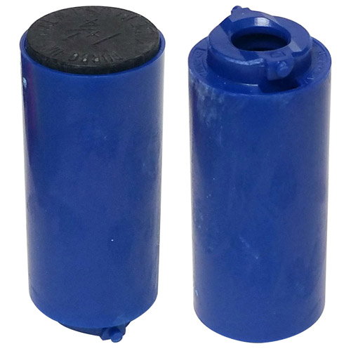 Turbo Switch Grip Blue Inner Sleeve w/Urethane Solid Black 1 1/4