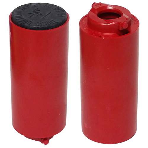 Turbo Switch Grip Red Inner Sleeve w/Urethane Solid Black 1 1/4