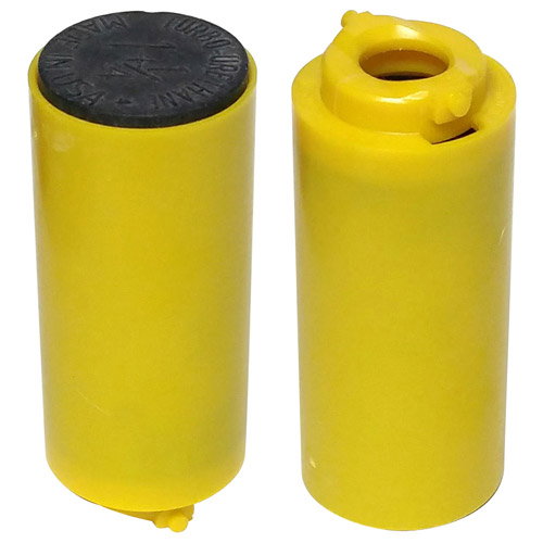 Turbo Switch Grip Yellow Inner Sleeve w/Urethane Solid Black 1 1/4