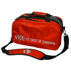 VISE 2 Ball "Clear Top" Tote Plus Red Bowling Bags
