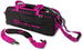 Review the Vise 3 Ball Clear Top Roller/Tote Black/Pink