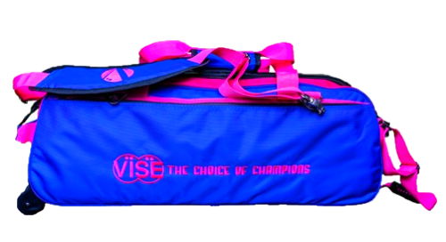 Vise 3 Ball Clear Top Roller/Tote Blue/Pink