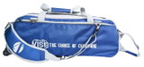 Top VISE Gear: Vise 3 Ball Clear Top Roller/Tote Navy/Silver