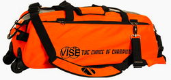 Vise 3 Ball Clear Top Roller/Tote Orange Bowling Bags