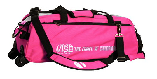 Vise 3 Ball Clear Top Roller/Tote Pink + Free Shipping
