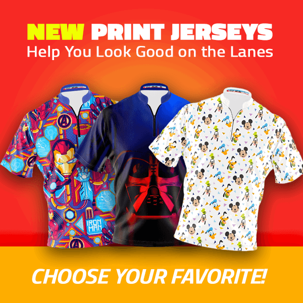 Want to upgrade your look on the lanes? Grab a printed bowling jersey to show off your true style!