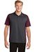 Review the Sport-Tek Mens Colorblock Micropique Sport-Wick Polo Grey/Maroon