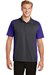 Sport-Tek Mens Colorblock Micropique Sport-Wick Polo Grey/Purple