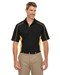 Review the Ash City Mens Fuse Polo Black/Campus Gold